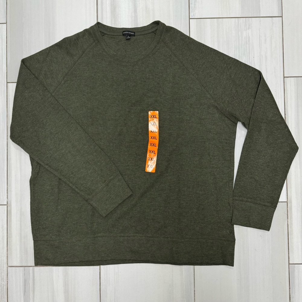 Banana Republic Green Sweater Cotton Polyester 2XL XXL NWOT